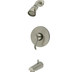 Kingston Brass KB869XDFL-P Tub and Shower Faucet in Brushed Nickel