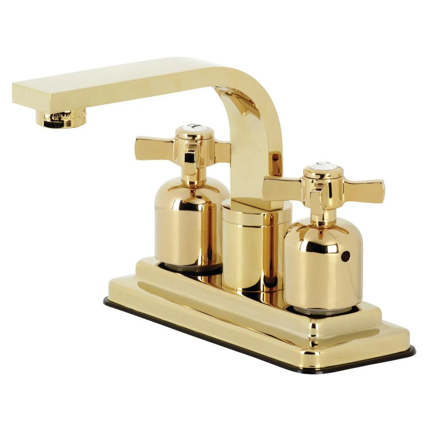 Kingston Brass KB8462ZX Millennium 4-Inch Centerset Bathroom Faucet, Polished Brass