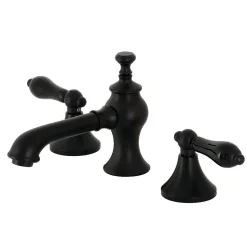 Kingston Brass KC706XPKL-P Duchess Widespread Bathroom Faucet with Brass Pop-Up