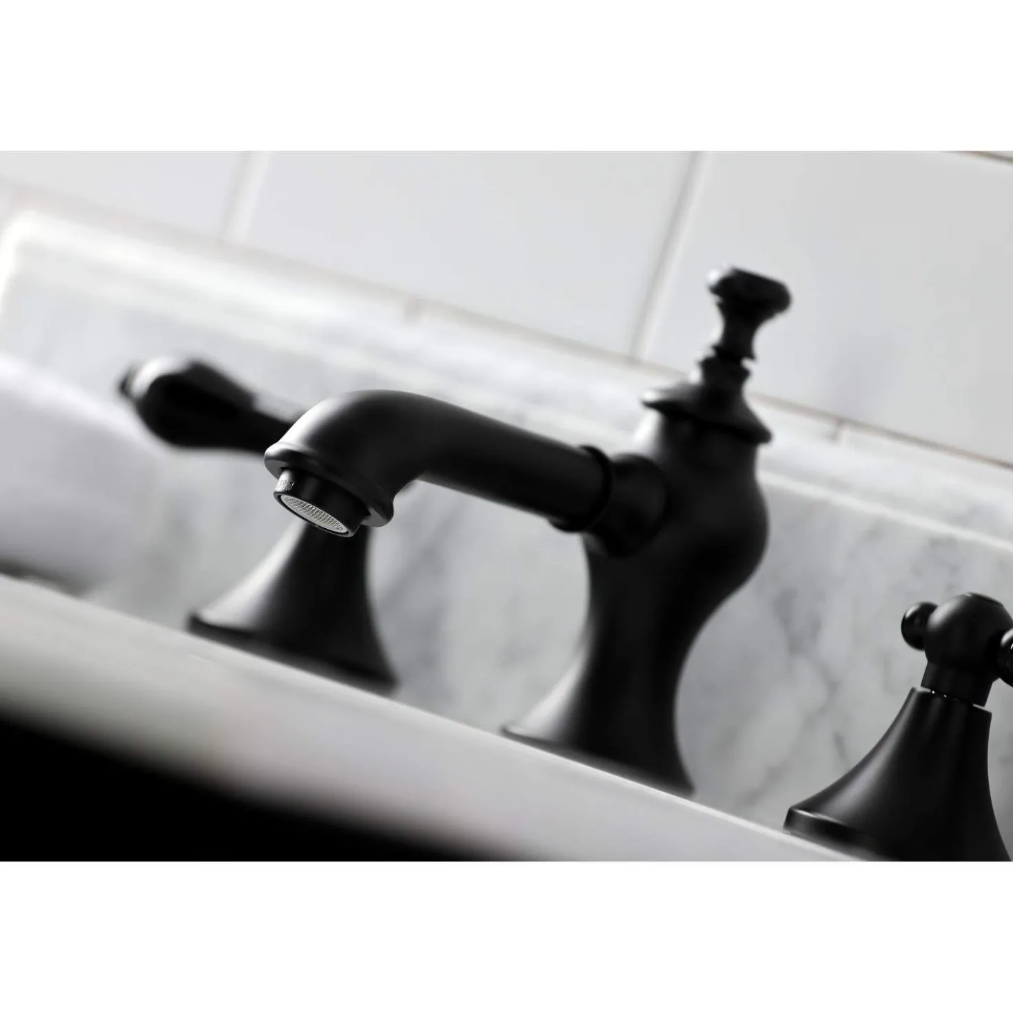 Kingston Brass KC706XPKL-P Duchess Widespread Bathroom Faucet with Brass Pop-Up