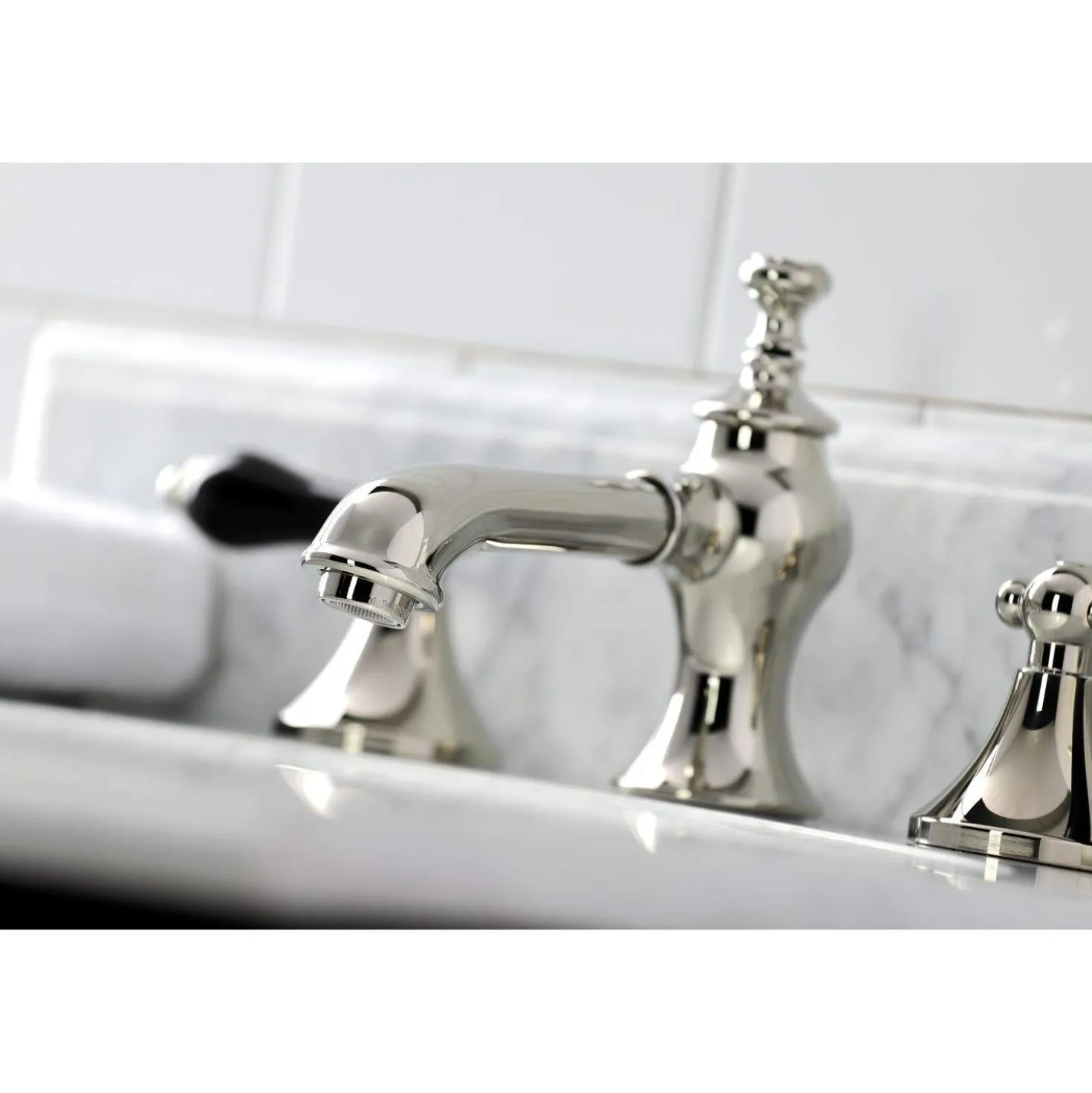 Kingston Brass KC706XPKL-P Duchess Widespread Bathroom Faucet with Brass Pop-Up