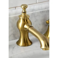 Kingston Brass KC706XPKL-P Duchess Widespread Bathroom Faucet with Brass Pop-Up