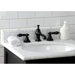 Kingston Brass KC706XPKL-P Duchess Widespread Bathroom Faucet with Brass Pop-Up