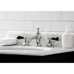 Kingston Brass KC706XPKL-P Duchess Widespread Bathroom Faucet with Brass Pop-Up
