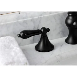 Kingston Brass KC706XPKL-P Duchess Widespread Bathroom Faucet with Brass Pop-Up