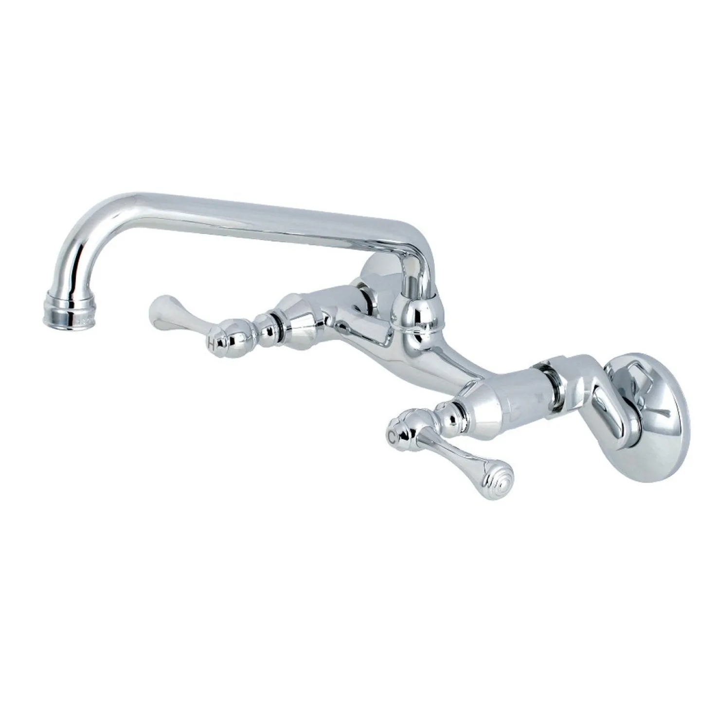 Kingston Brass Kingston 6" Adjustable Center Wall Mount Kitchen Faucet
