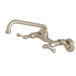 Kingston Brass Kingston 6" Adjustable Center Wall Mount Kitchen Faucet