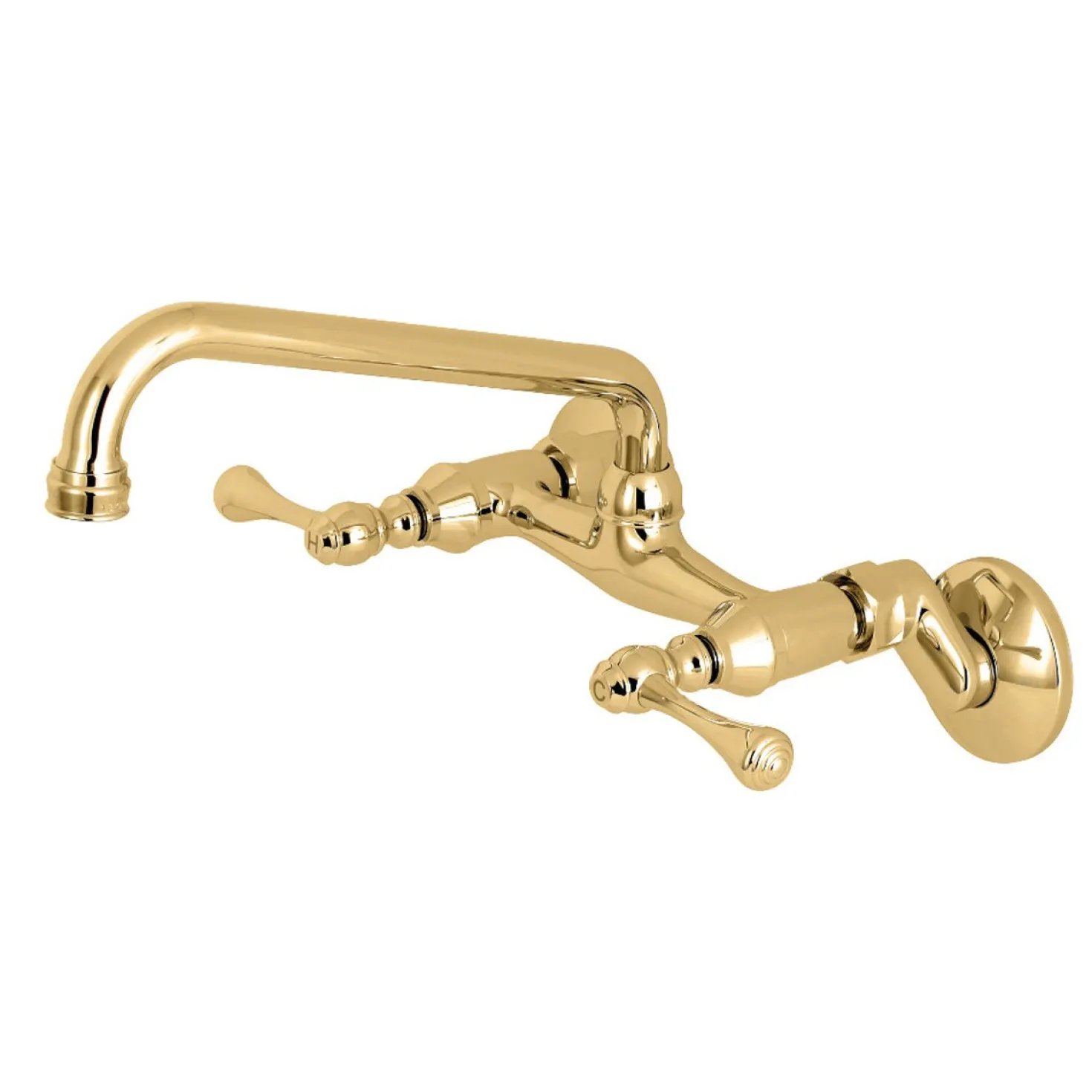 Kingston Brass Kingston 6" Adjustable Center Wall Mount Kitchen Faucet