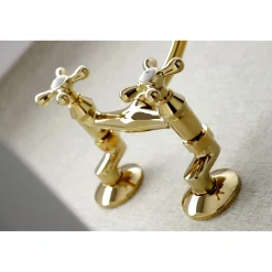 Kingston Brass Kingston 6-Inch Adjustable Center Wall Mount Kitchen Faucet