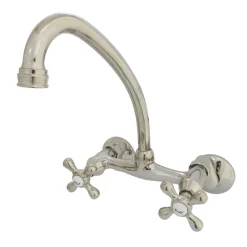 Kingston Brass Kingston 6-Inch Adjustable Center Wall Mount Kitchen Faucet