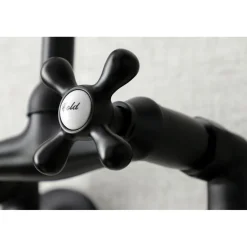 Kingston Brass Kingston 6-Inch Adjustable Center Wall Mount Kitchen Faucet