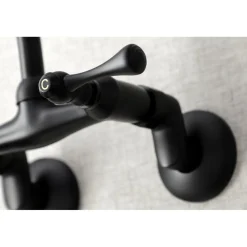 Kingston Brass Kingston Wall Mount 6-Inch Adjustable Center Kitchen Faucet