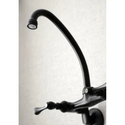 Kingston Brass Kingston Wall Mount 6-Inch Adjustable Center Kitchen Faucet