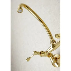 Kingston Brass Kingston Wall Mount 6-Inch Adjustable Center Kitchen Faucet
