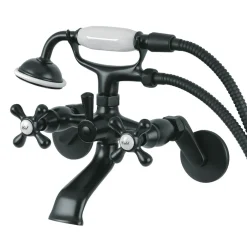 Kingston Brass Kingston Wall Mount Clawfoot Tub Faucet with Hand Shower