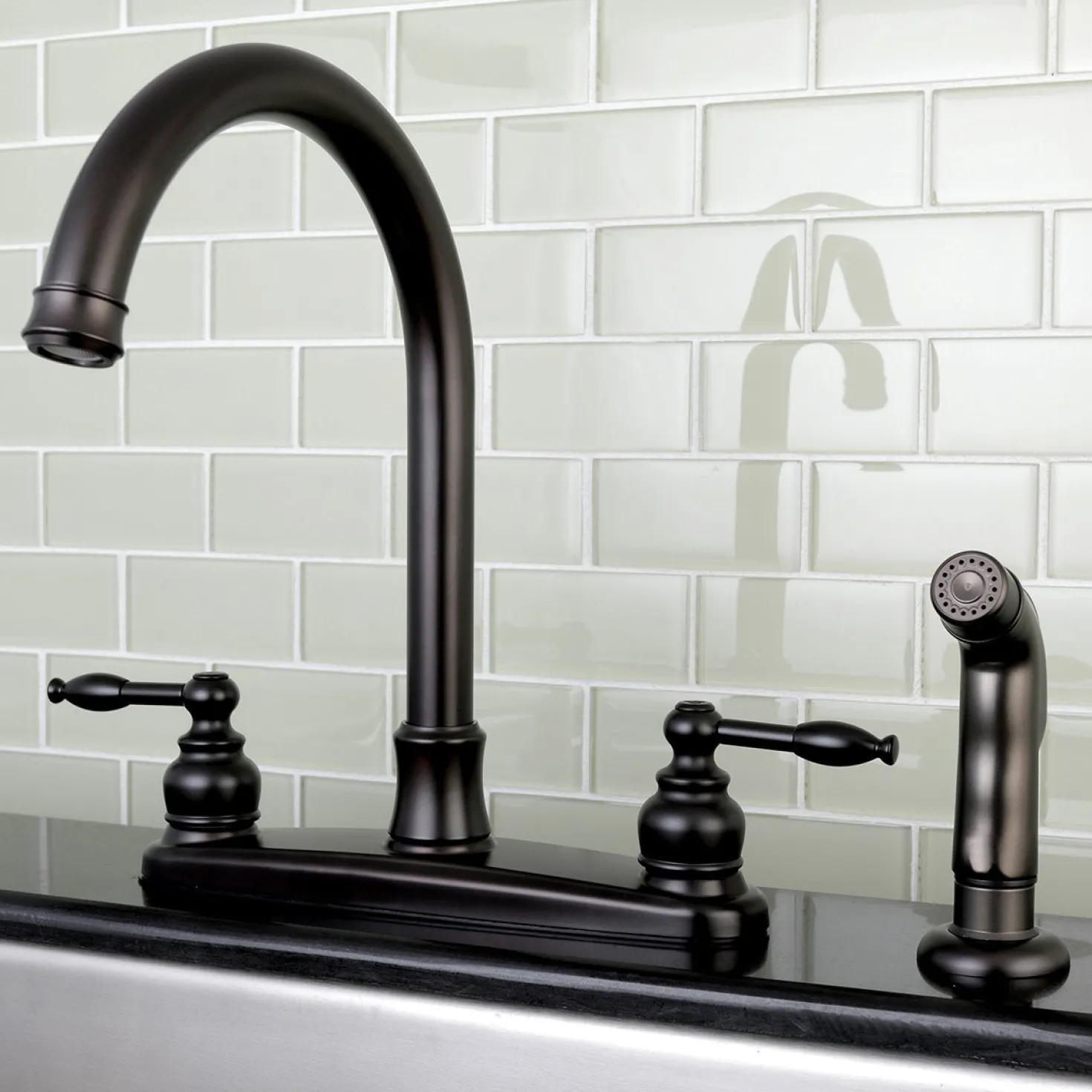 Kingston Brass Knight Centerset Kitchen Faucet