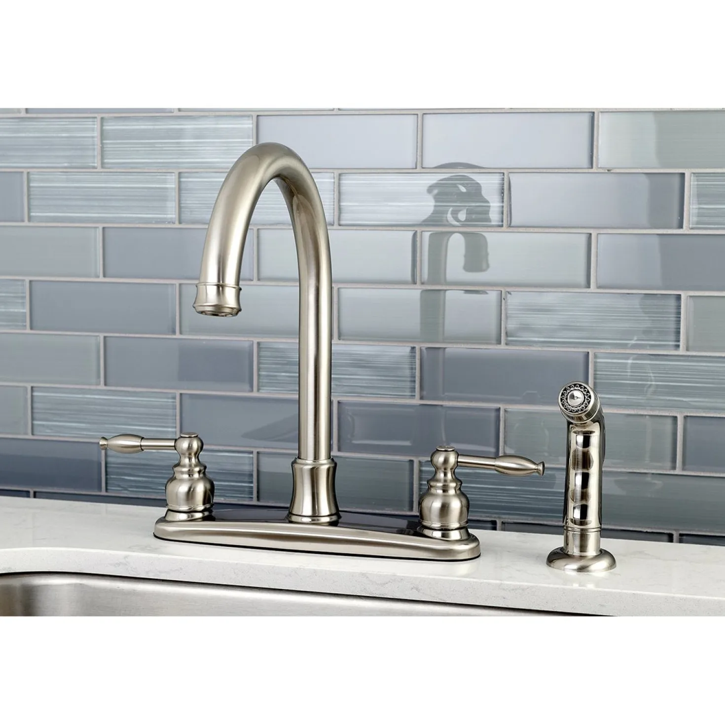 Kingston Brass Knight Centerset Kitchen Faucet