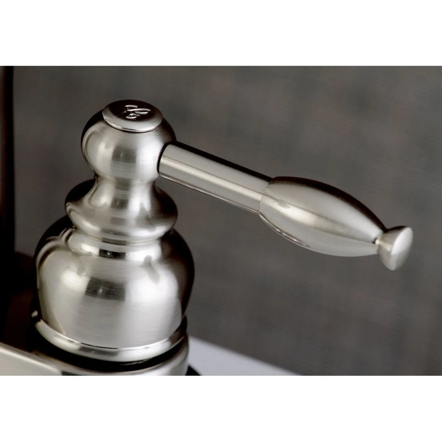Kingston Brass Knight Deck Mount 4-Inch Centerset Bathroom Faucet