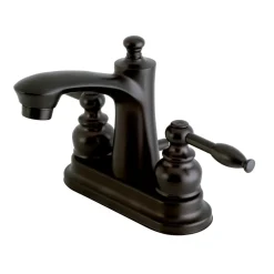 Kingston Brass Knight Deck Mount 4-Inch Centerset Bathroom Faucet