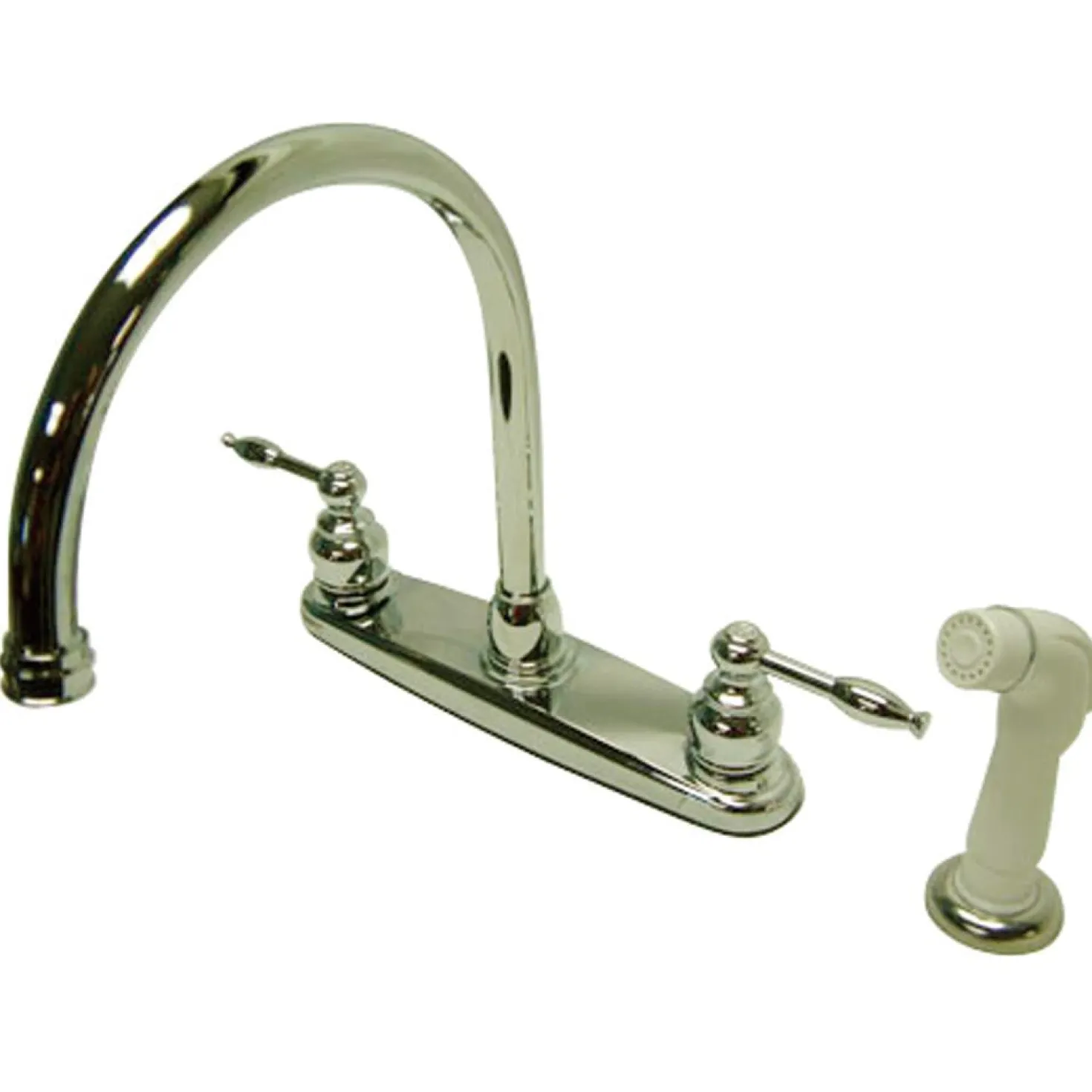 Kingston Brass Knight 8" Goose Neck Kitchen Faucet