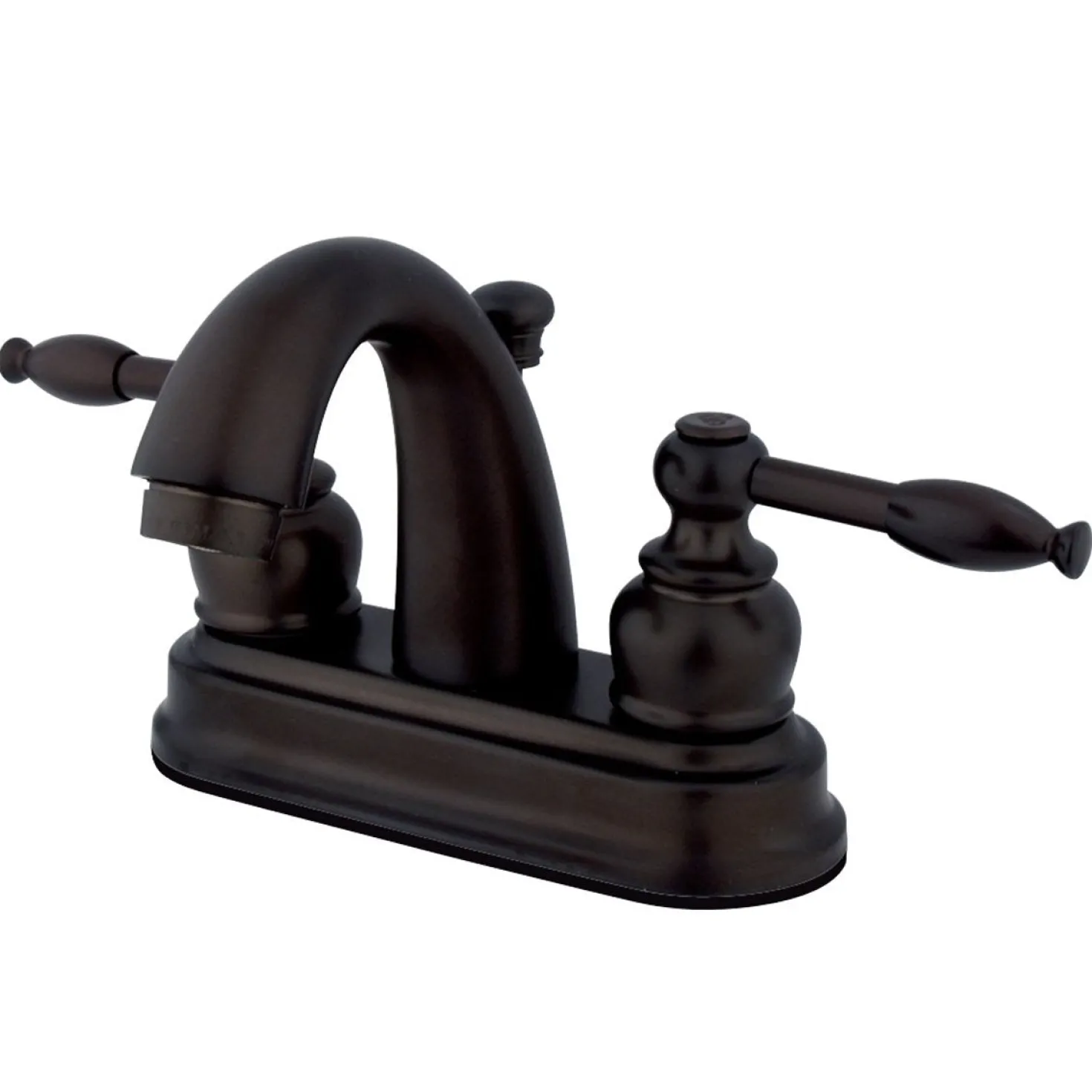 Kingston Brass Knight 4-Inch Centerset Deck Mount Bathroom Faucet