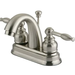 Kingston Brass Knight 4-Inch Centerset Deck Mount Bathroom Faucet