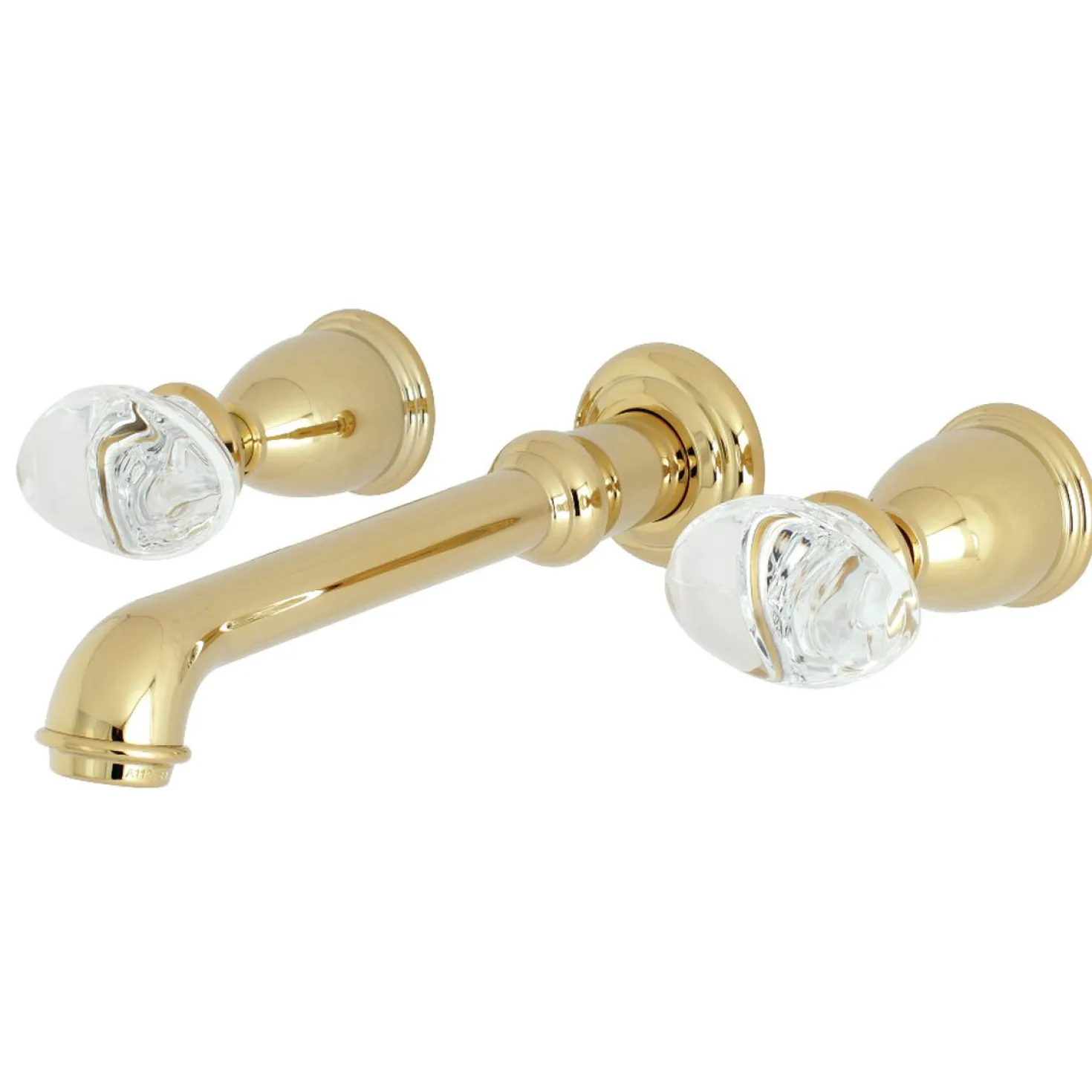 Kingston Brass Krystal Onyx 2-Handle Wall Mount Bathroom Faucet