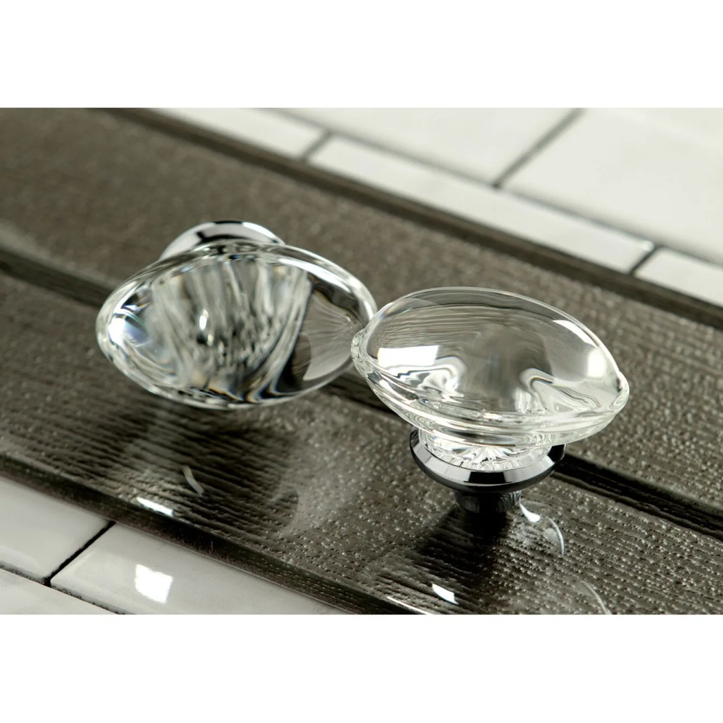 Kingston Brass Krystal Onyx 2-Handle Wall Mount Bathroom Faucet