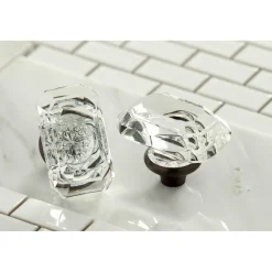 Kingston Brass Krystal Onyx Two-Handle Wall Mount Bathroom Faucet