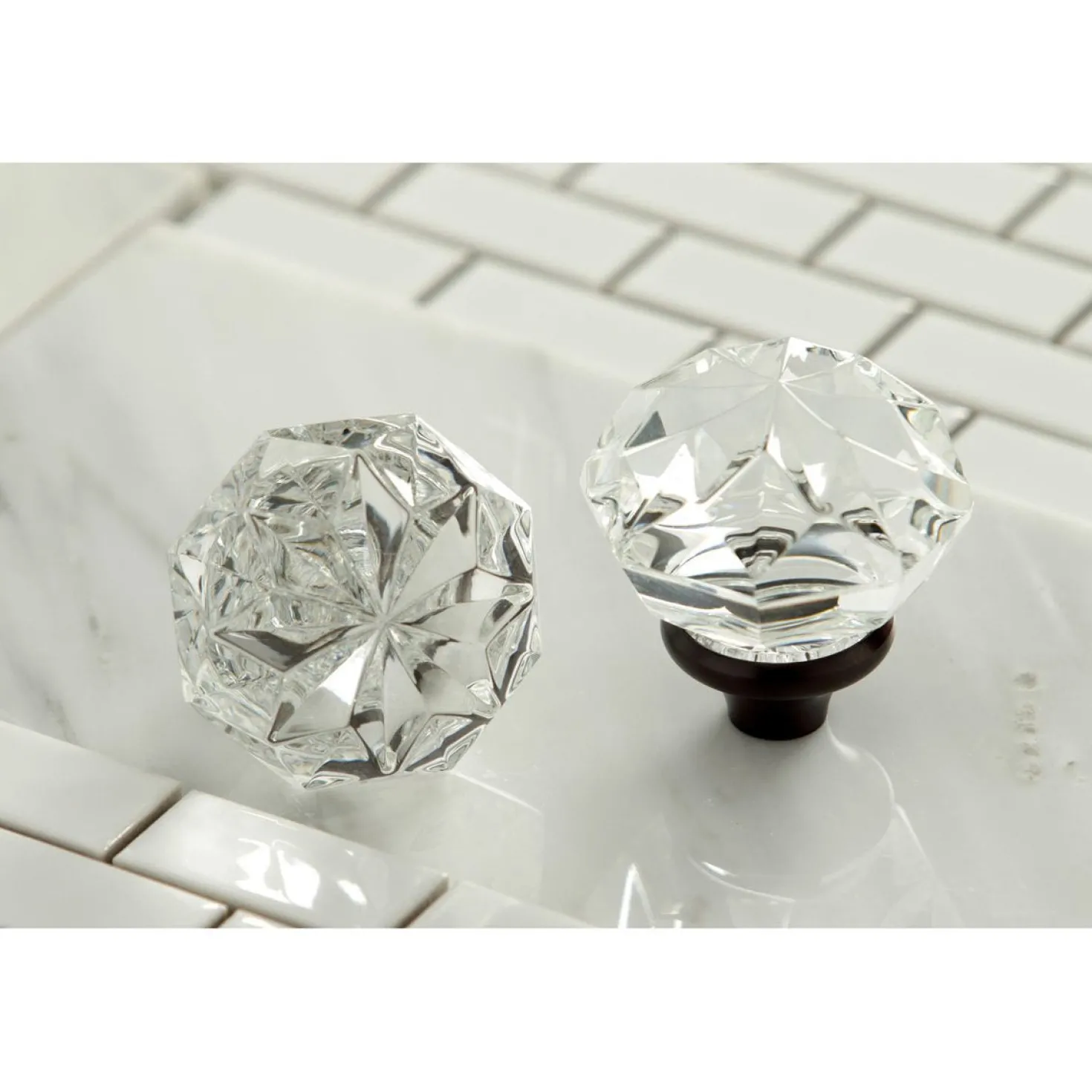 Kingston Brass Krystal Onyx Two-Handle Wall Mount Roman Tub Faucet