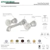 Kingston Brass Krystal Onyx Wall Mount Two-Handle Bathroom Faucet