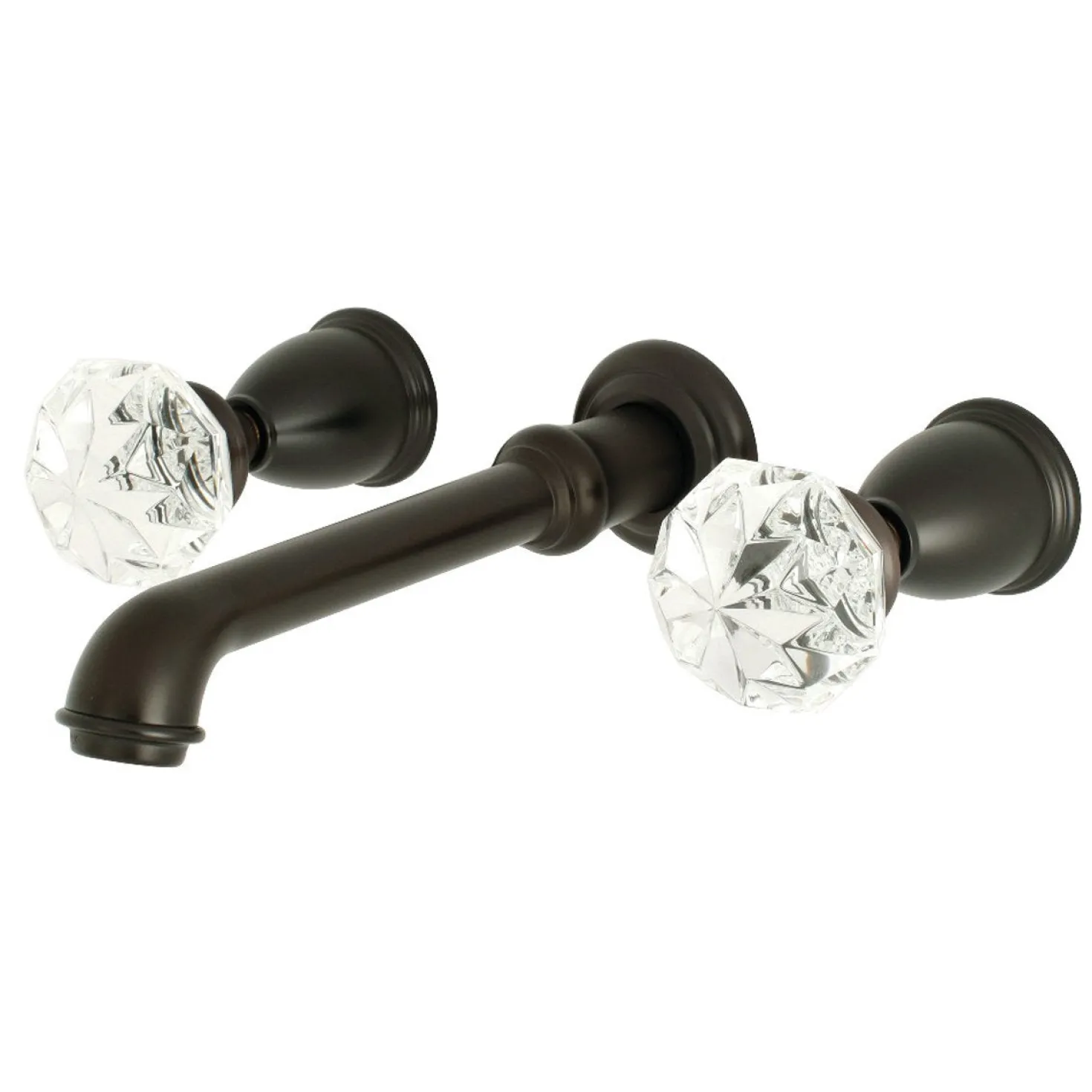 Kingston Brass Krystal Onyx Wall Mount Two-Handle Bathroom Faucet