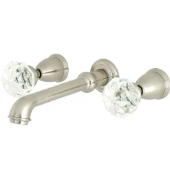 Kingston Brass Krystal Onyx Wall Mount Two-Handle Bathroom Faucet