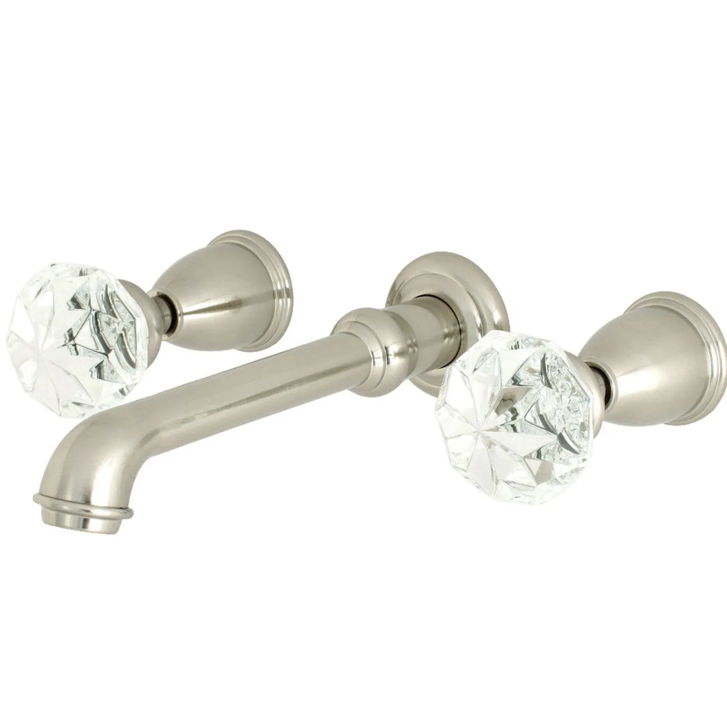 Kingston Brass Krystal Onyx Wall Mount Two-Handle Bathroom Faucet