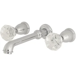 Kingston Brass Krystal Onyx Wall Mount Two-Handle Bathroom Faucet