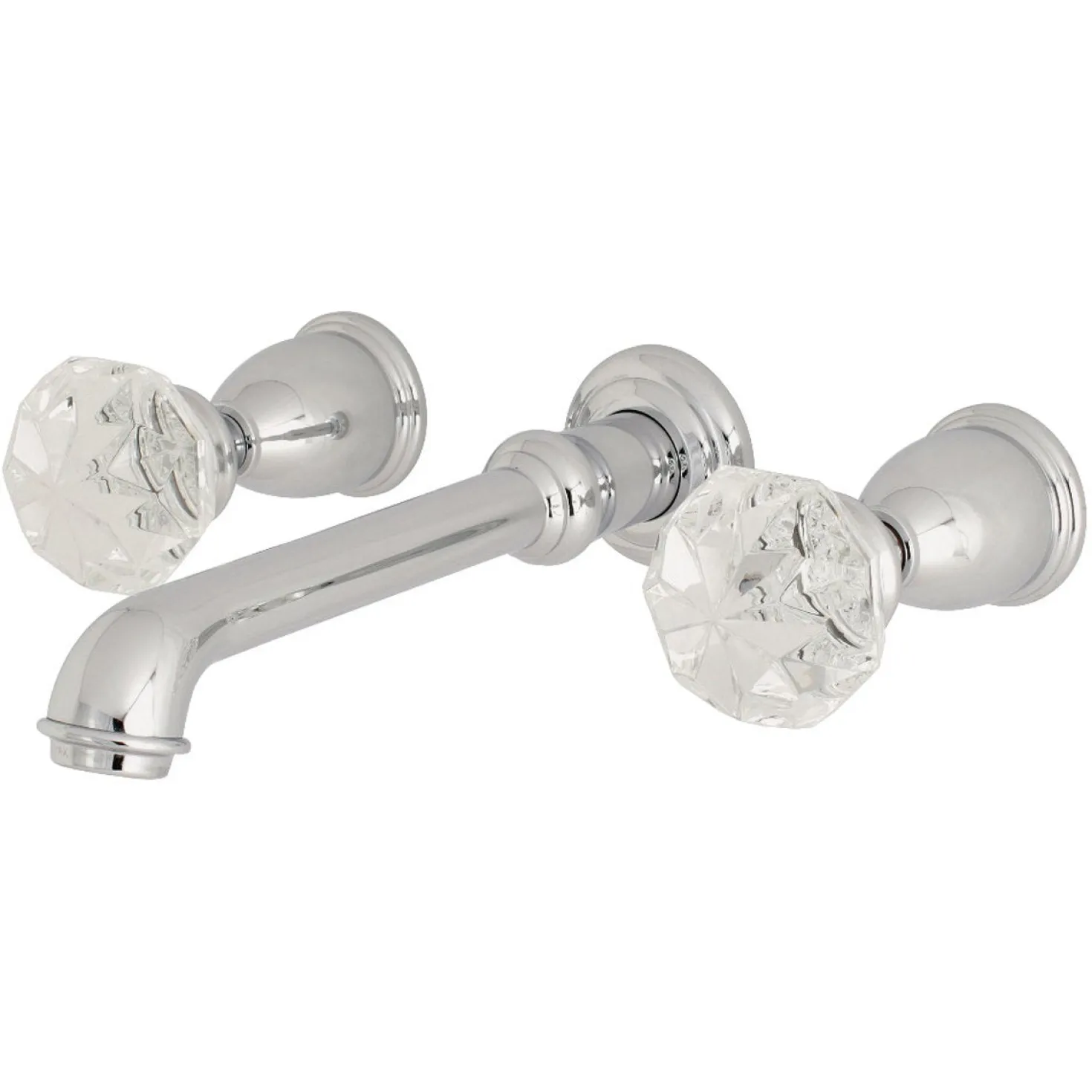 Kingston Brass Krystal Onyx Wall Mount Two-Handle Bathroom Faucet
