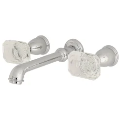 Kingston Brass Krystal Onyx Wall Mount 2-Handle Bathroom Faucet
