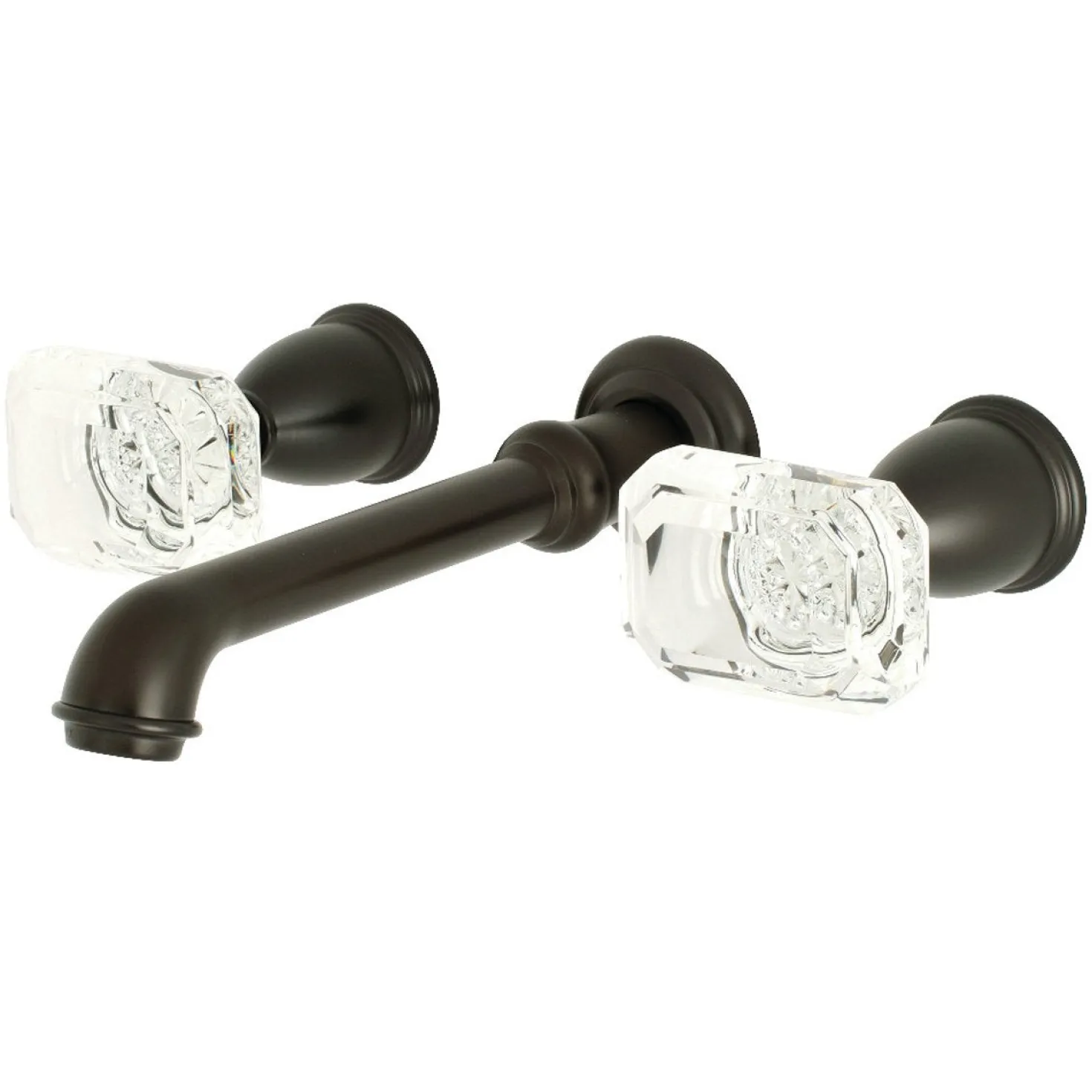Kingston Brass Krystal Onyx Wall Mount 2-Handle Bathroom Faucet