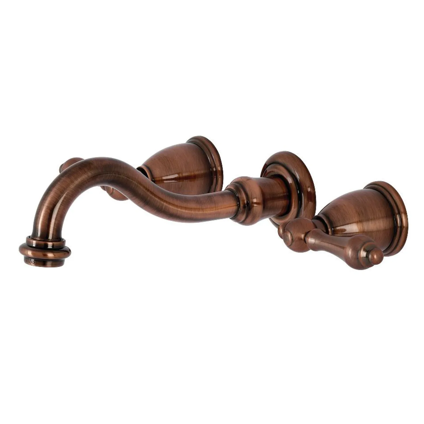 Kingston Brass KS312ALAC Vintage 2-Handle Wall Mount Bathroom Faucet, Antique Copper