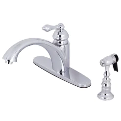 Kingston Brass KS6571ALBS Single-Handle Kitchen Faucet in Polished Chrome