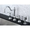 Kingston Brass KS3791BLBS Restoration Kitchen Bridge Faucet with Brass Sprayer in Polished Chrome