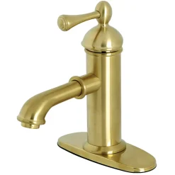 Kingston Brass KS7417BL Paris Single Lever Handle Bathroom Faucet in Brushed Brass