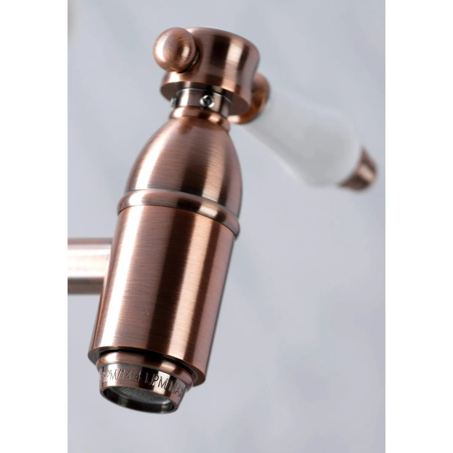 Kingston Brass KS310BPLAC Bel Air Wall Mount Pot Filler Kitchen Faucet, Antique Copper
