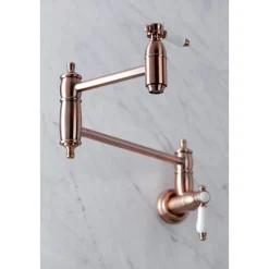 Kingston Brass KS310BPLAC Bel Air Wall Mount Pot Filler Kitchen Faucet, Antique Copper