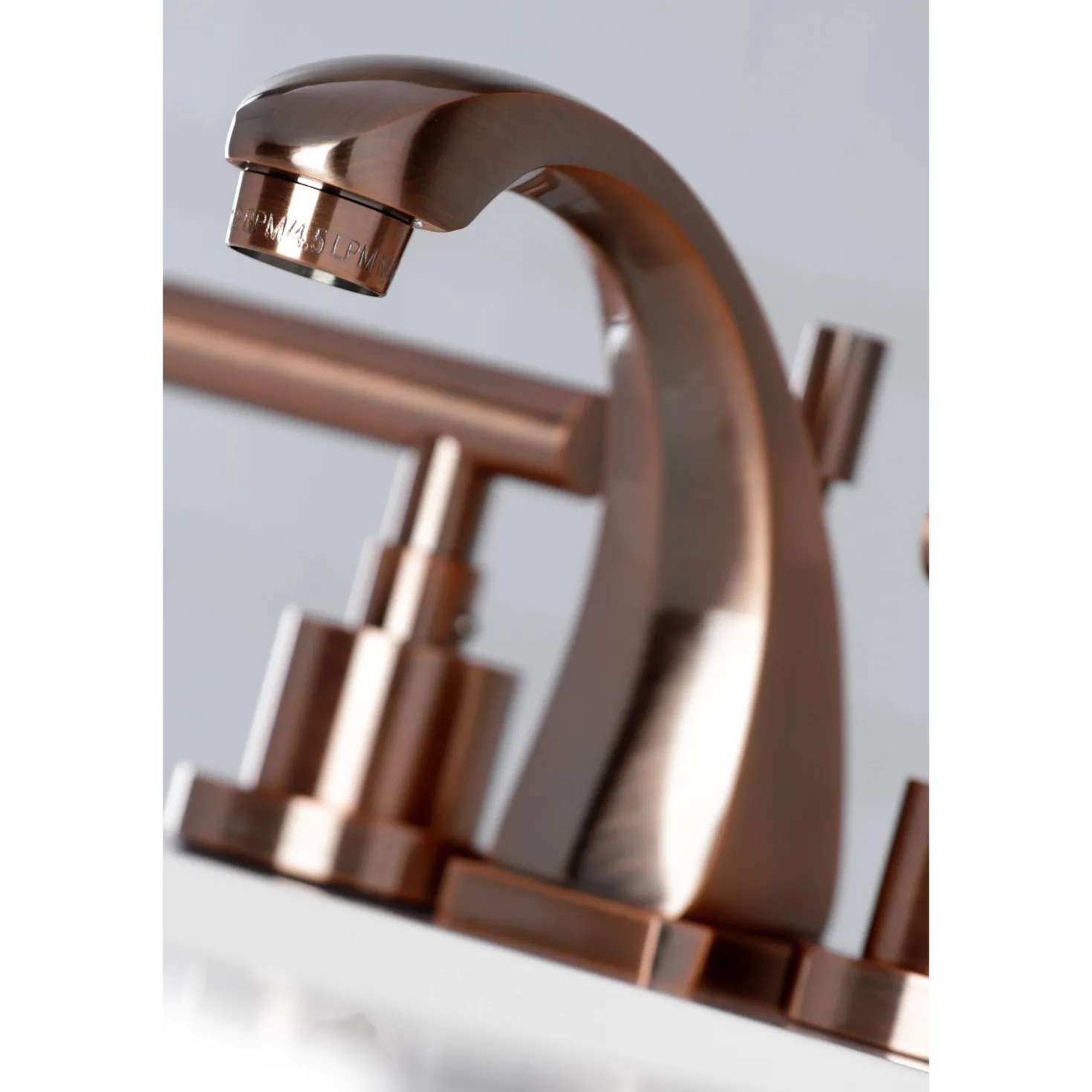 Kingston Brass KS494CMLAC Manhattan 8 in. Widespread Bathroom Faucet, Antique Copper