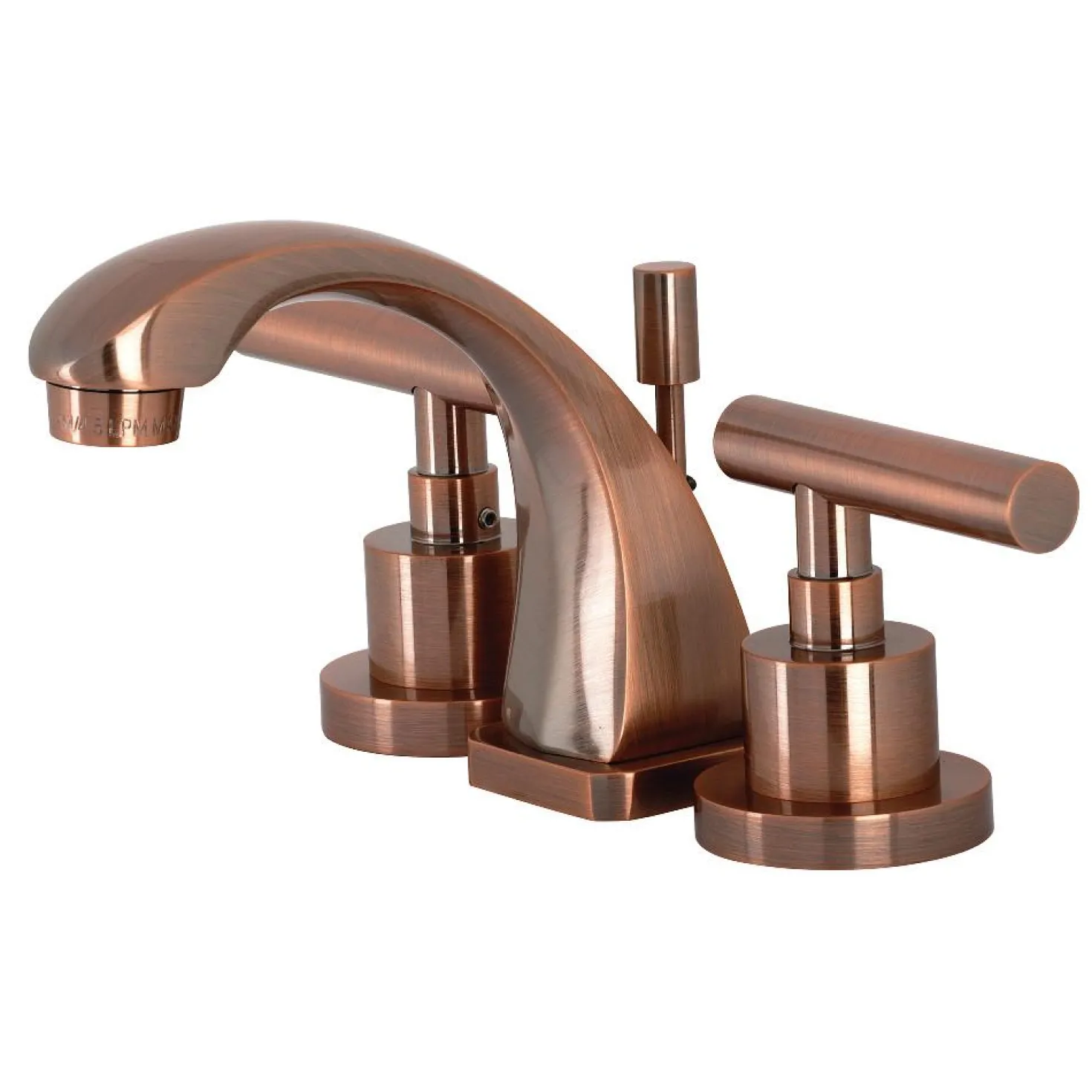 Kingston Brass KS494CMLAC Manhattan 8 in. Widespread Bathroom Faucet, Antique Copper