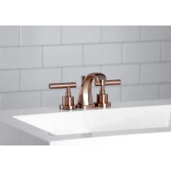 Kingston Brass KS494CMLAC Manhattan 8 in. Widespread Bathroom Faucet, Antique Copper
