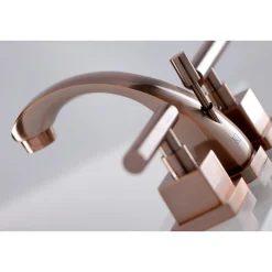 Kingston Brass KS494CQLAC Claremont 8 in. Widespread Bathroom Faucet, Antique Copper