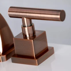 Kingston Brass KS494CQLAC Claremont 8 in. Widespread Bathroom Faucet, Antique Copper