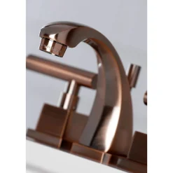 Kingston Brass KS494CQLAC Claremont 8 in. Widespread Bathroom Faucet, Antique Copper